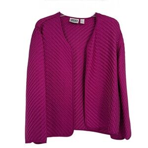 Chico's Textured Magenta Blazer